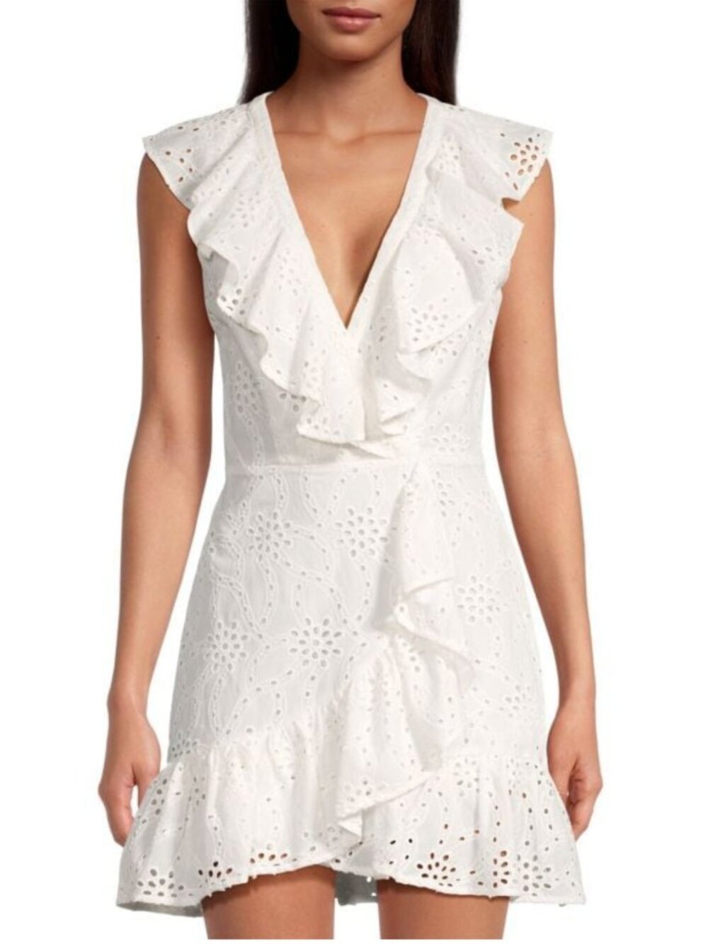 Milly Novi Eyelet Wrap Dress